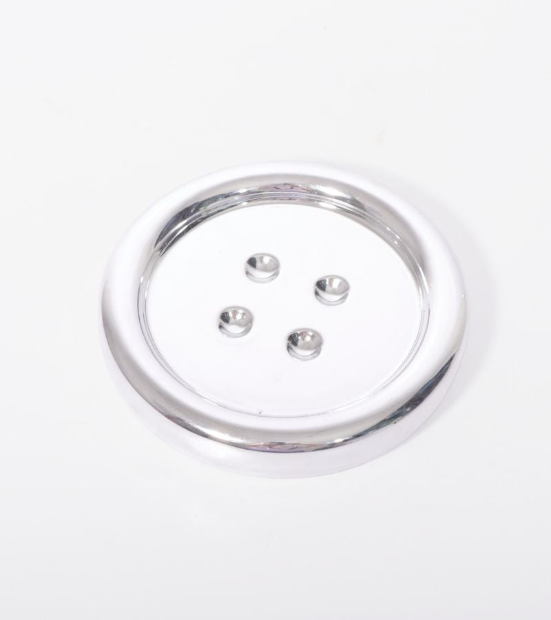 Vide-poche bouton chrome