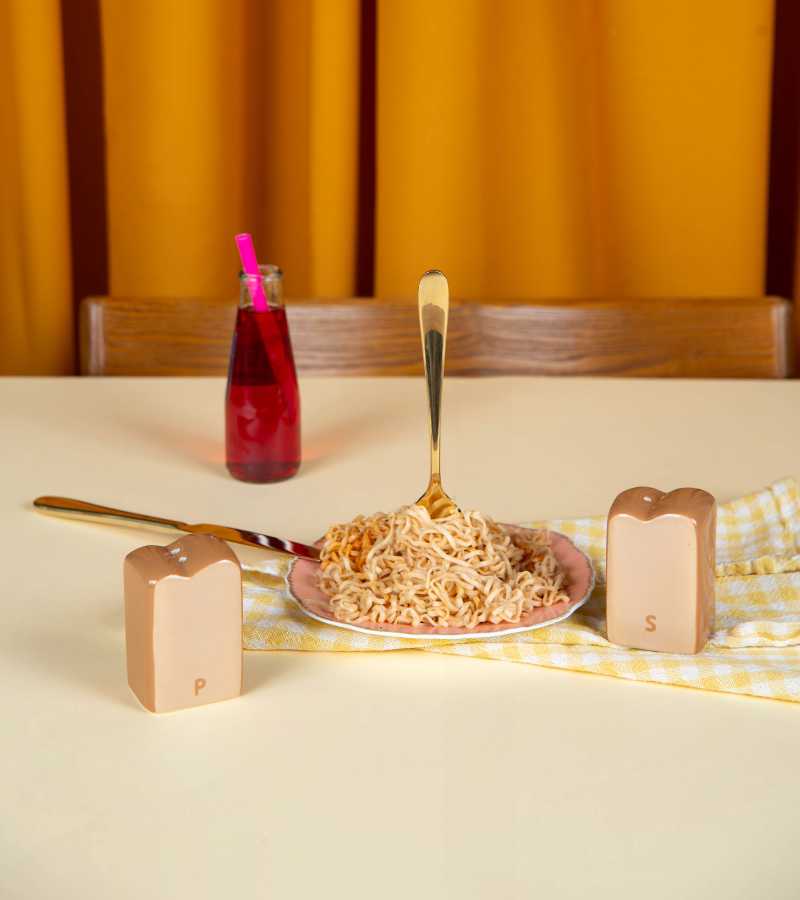 Set salière poivrière brioche