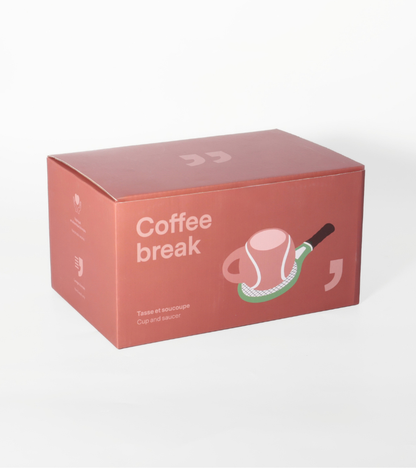 Tennis-Tasse mit Untertasse