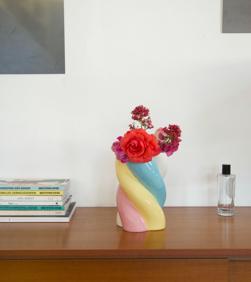 Jarrón de dulces de malvavisco