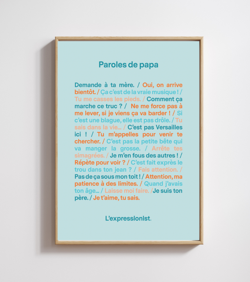 Póster - Palabras de papá