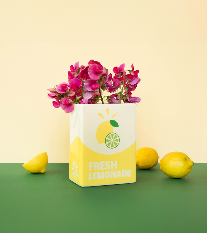 Lemonade brick vase
