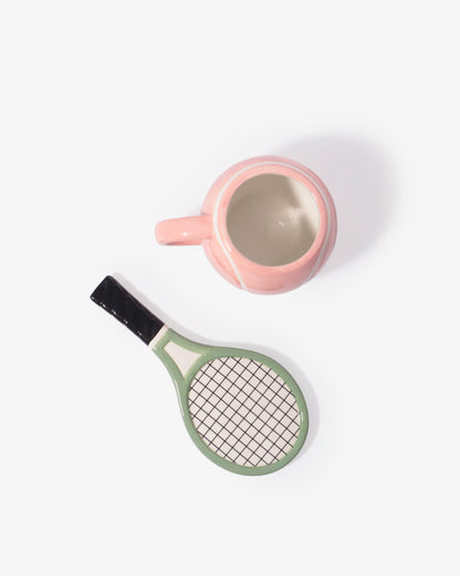 Tennis-Tasse mit Untertasse