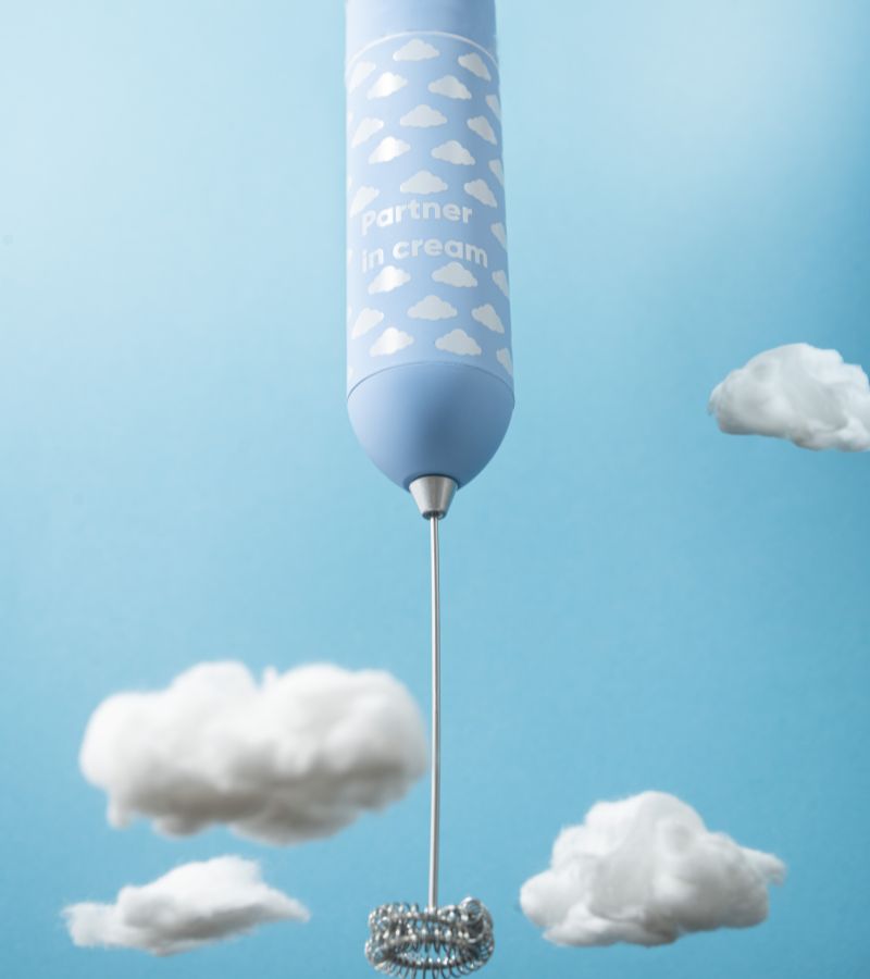 Espumador de leche - Compañero en crema - Azul