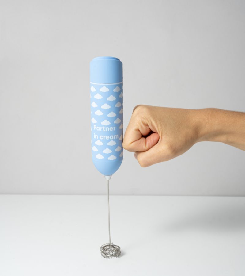 Espumador de leche - Compañero en crema - Azul