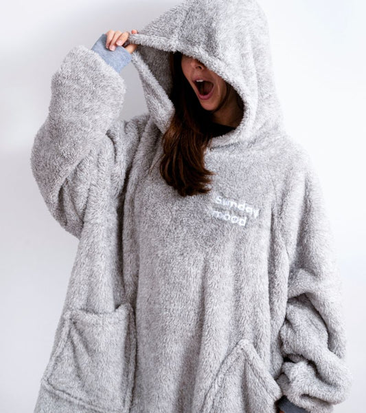 Sudadera a cuadros con ambiente de domingo