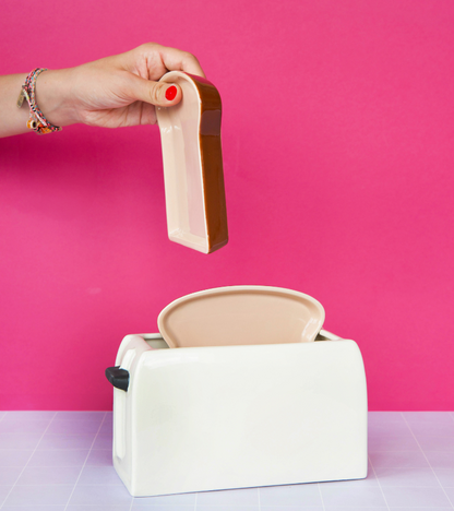 Set mit zwei Toasttellern