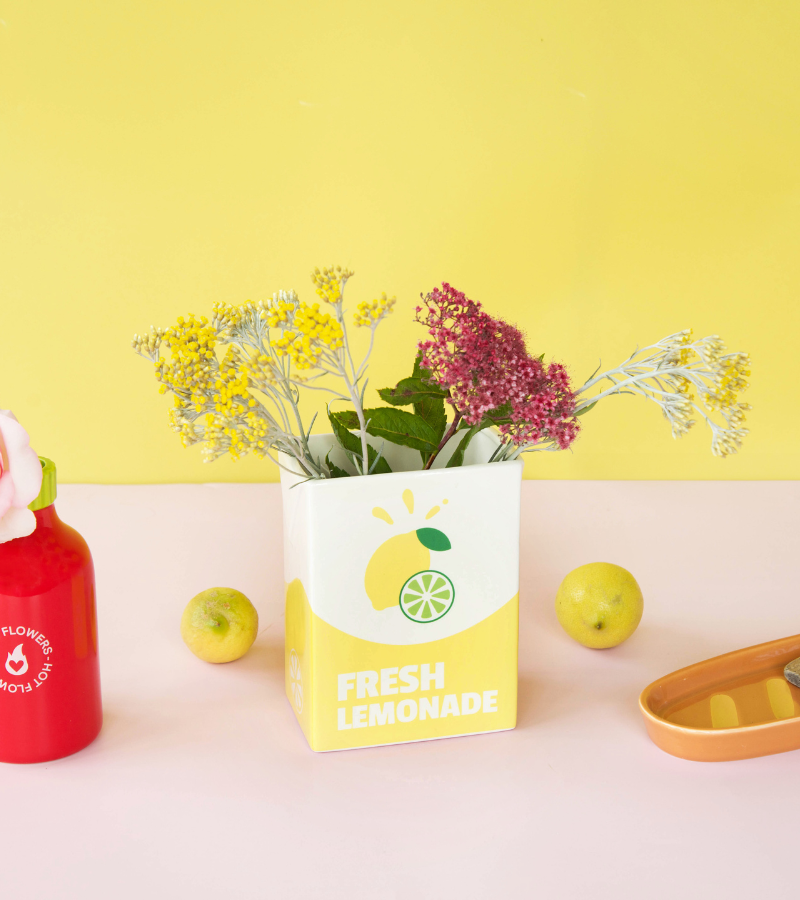 Lemonade brick vase
