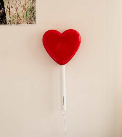 Lampada da parete lecca-lecca cuore