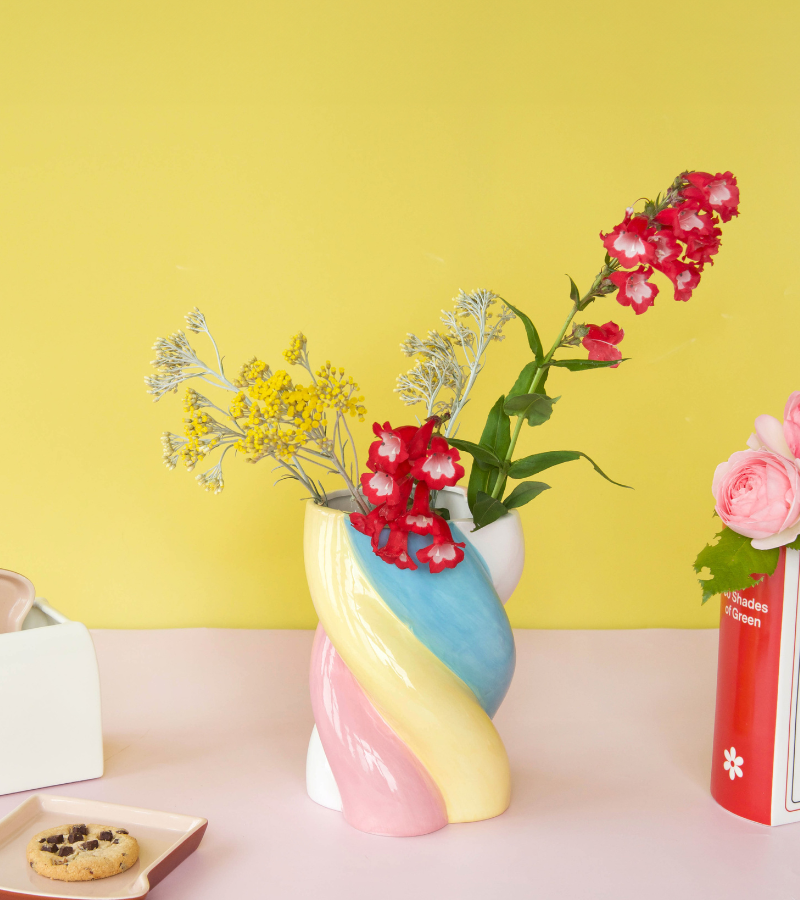 Jarrón de dulces de malvavisco