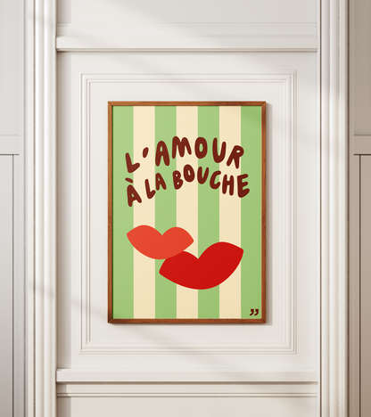 Das Plakat „L’amour à la bouche“