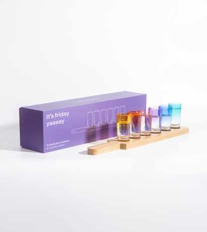 Regenbogen-Schnapsglas-Set