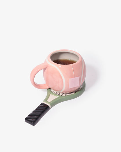 Tennis-Tasse mit Untertasse