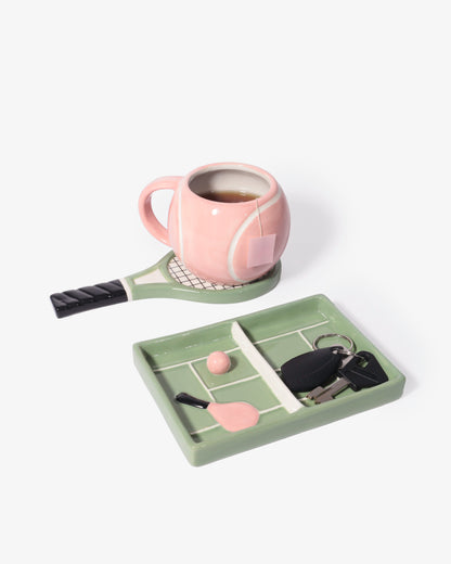 Tennis-Tasse mit Untertasse