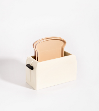 Set mit zwei Toasttellern