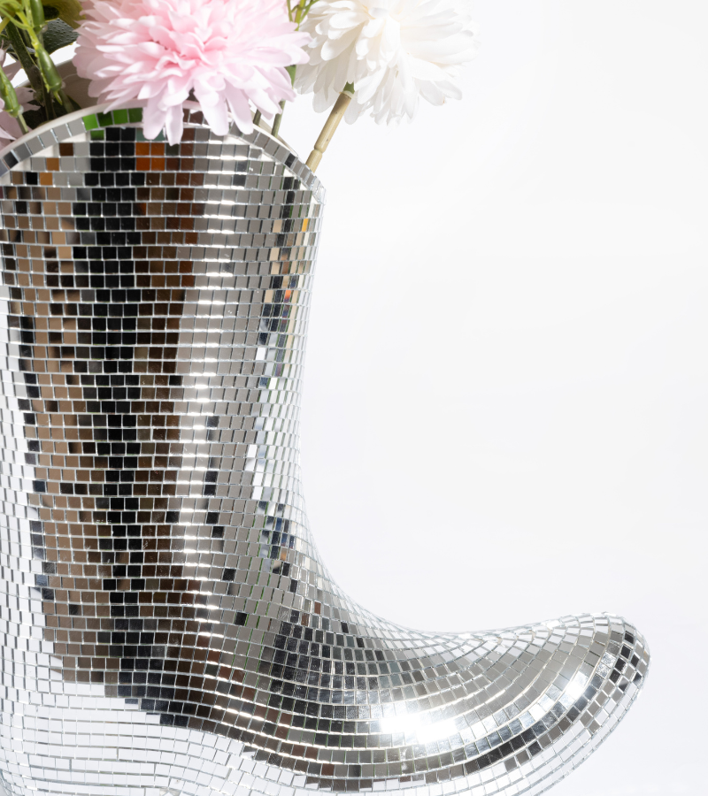 Disco cowboy vase