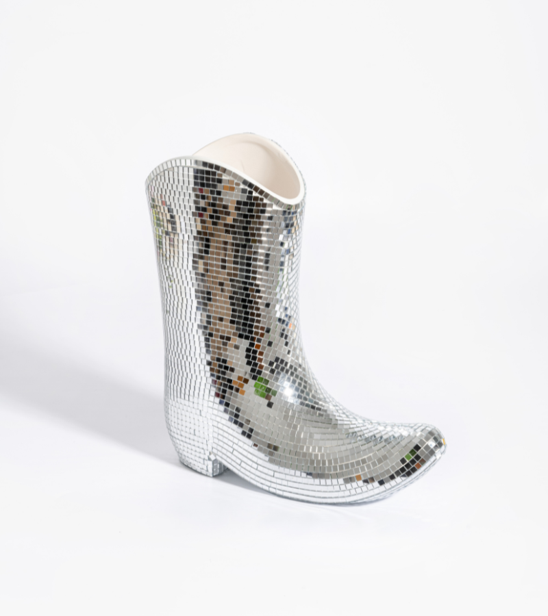 Disco cowboy vase