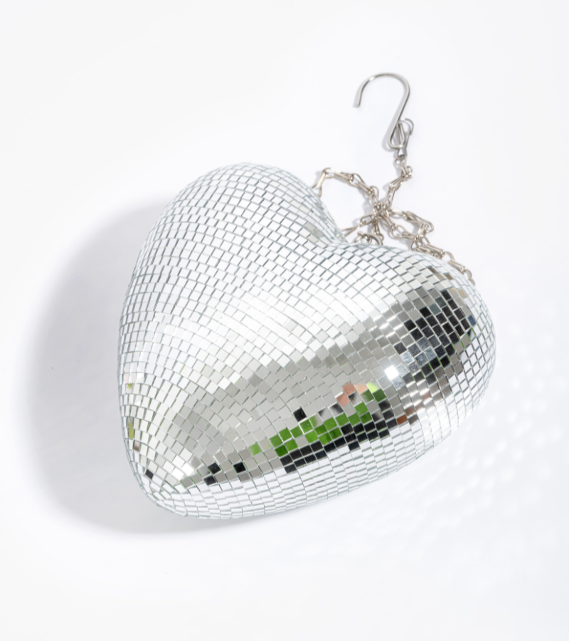 Corazón de discoteca colgante