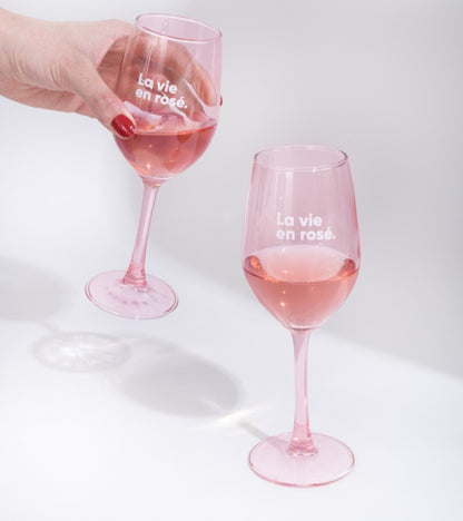Set aus zwei Gläsern - La vie en rosé