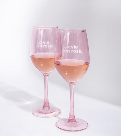 Set aus zwei Gläsern - La vie en rosé