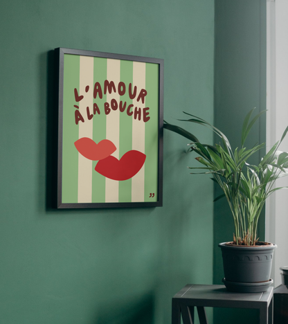 Das Plakat „L’amour à la bouche“