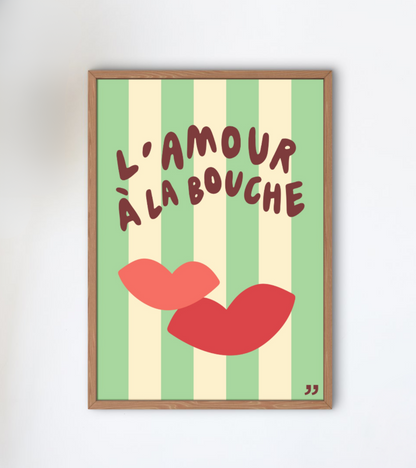 Das Plakat „L’amour à la bouche“