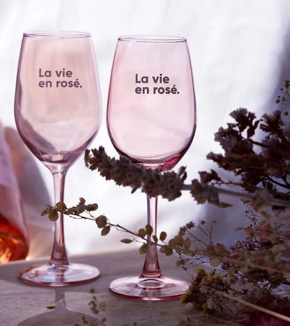Set aus zwei Gläsern - La vie en rosé